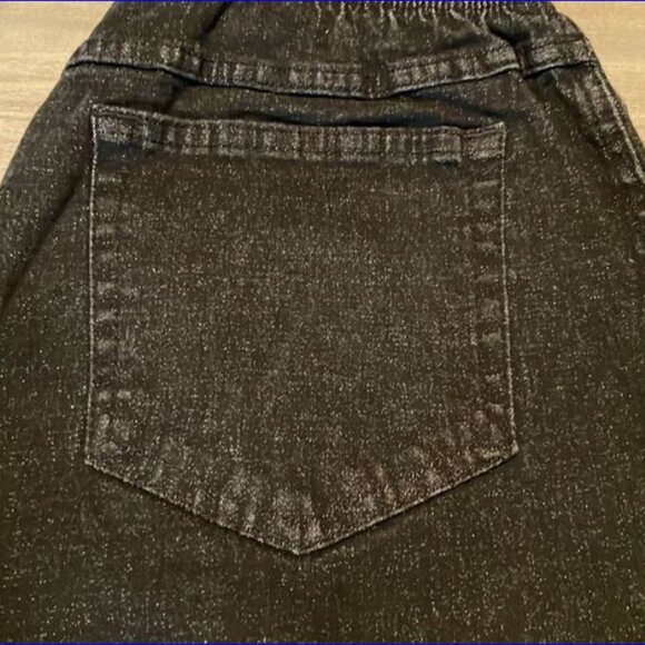 DENIM&CO How Timeless 4-Pocket Pull-On Straight Jeans - Black - Size Medium TALL - Picture 8 of 12